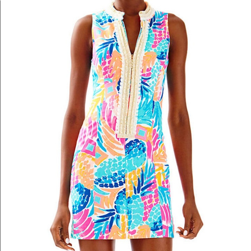 Alexa Shift Dress in Goombay Smashed print